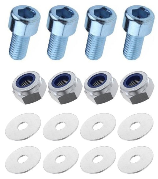 Kit: 4x Screws M8x20 + 4x Lock Nuts M8 + 8x Washers Ø8.4/40x2