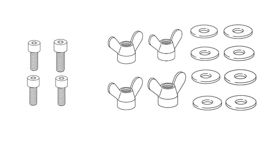 4x 100162 - 4x 106718 - 8x 114579 - SCREW Washer Nut Wing IKEA
