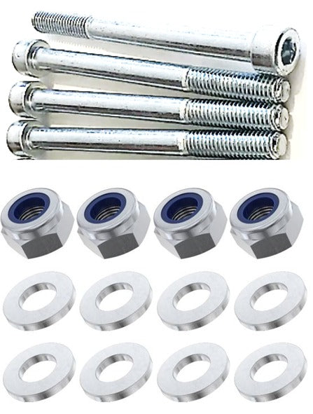 Kit: 4x Screws M8x90 + 4x Lock Nuts M8 + 8x Washers Ø8.4/22x1.5
