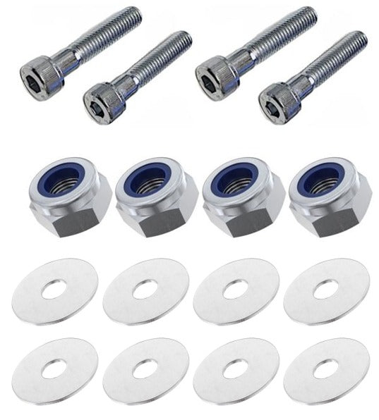 Kit: 4x Screws M8x40 + 4x Lock Nuts M8 + 8x Washers Ø8.4/40x2
