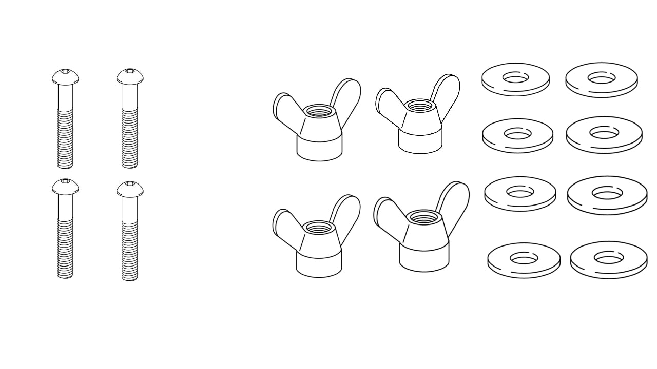 4x 100274 - 4x 106718 - 8x 114579 -  SCREW Nut Wing Washer IKEA