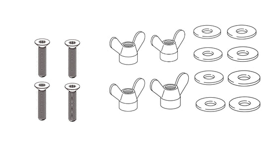 4x 10031818 - 4x 106718 - 8x 114579 - SCREW Washer Nut Wing IKEA