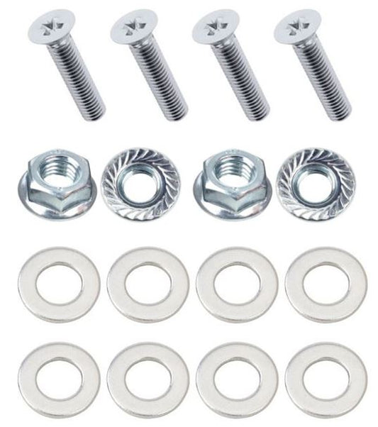 Kit: 4x Screws M8x40 + 4x Lock Nuts M8 with Serrated Flange + 8x Spring Washers Ø8.4/16x1.6