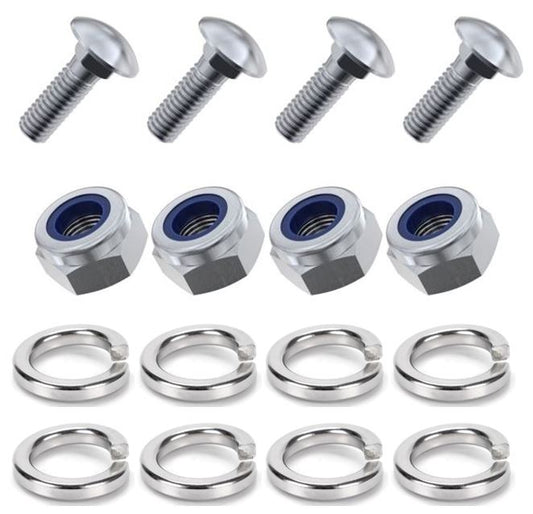 Kit: 4x Screws M8x40 + 4x Lock Nuts M8 + 8x Spring Washers Ø8.1/16x2