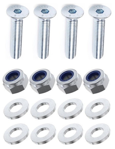 Kit: 4x Screws M8x55 + 4x Lock Nuts M8 + 8x Washers Ø8.4/22x1.5