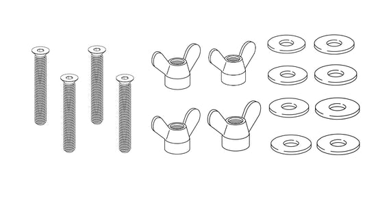 4x 10038221 - 4x 106718 - 8x 114579 -  SCREW Nut Wing Washer IKEA