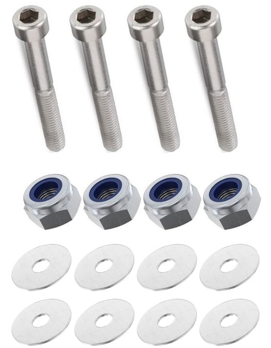 Kit: 4x Screws M8x45 + 4x Lock Nuts M8 + 8x Washers Ø8.4/40x2