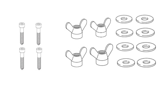 4x 10039359 - 4x 106718 - 8x 114579 -  SCREW Nut Wing Washer IKEA