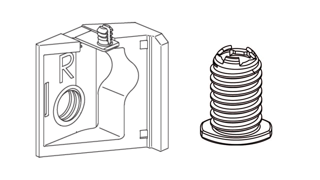 1x 10042612 - 1x 10046275 - Spacer BRACKET Anchoring IKEA