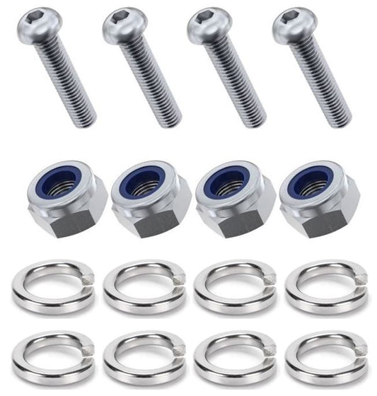 Kit: 4x Screws M8x40 + 4x Lock Nuts M8 + 8x Spring Washers Ø8.1/16x2