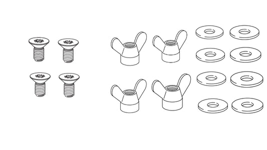 4x 10045513 - 4x 106718 - 8x 114579 - SCREW Washer Nut Wing IKEA