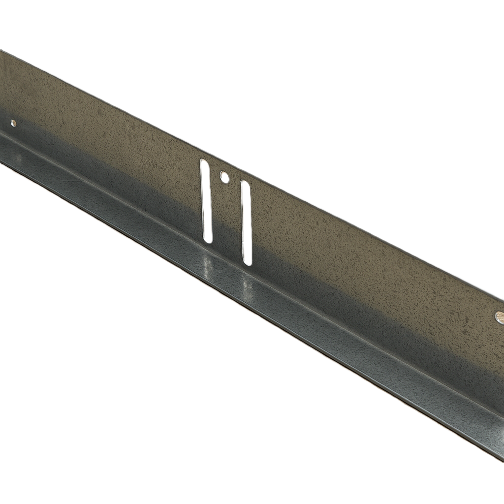 Replacement profiled support 10046633 for installing shelves and interior fittings in IKEA's PLATSA wardrobe and storage system.