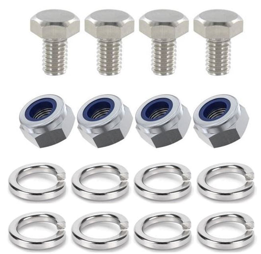 Kit: 4x Screws M8x20 + 4x Lock Nuts M8 + 8x Spring Washers Ø8.1/16x2
