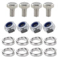 Kit: 4x Screws M8x20 + 4x Lock Nuts M8 + 8x Spring Washers Ø8.1/16x2