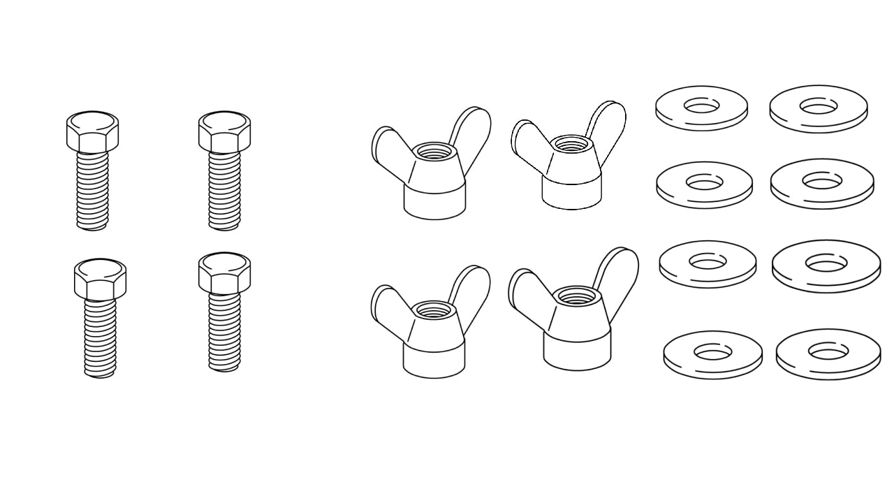 4x 100467 - 4x 106718 - 8x 114579 - SCREW Washer Nut Wing IKEA