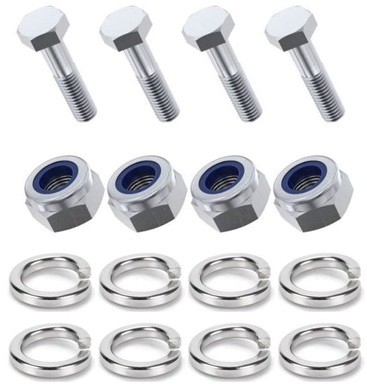 Kit: 4x Screws M8x40 + 4x Lock Nuts M8 + 8x Spring Washers Ø8.1/16x2