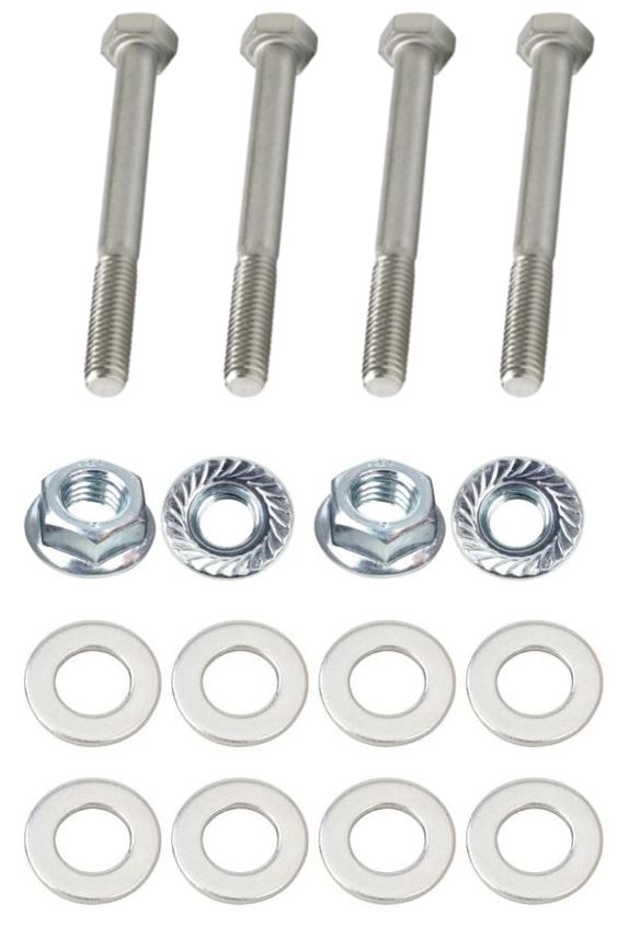 Kit: 4x Screws M8x50 + 4x Lock Nuts M8 with Serrated Flange + 8x Spring Washers Ø8.4/16x1.6