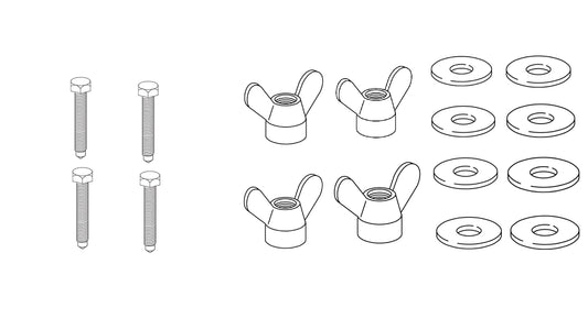 4x 10047209 - 4x 106718 - 8x 114579 -  SCREW Nut Wing Washer IKEA