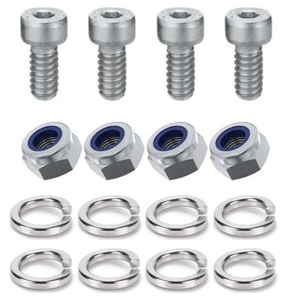 Kit: 4x Screws M8x16 + 4x Lock Nuts M8 + 8x Spring Washers Ø8.1/16x2
