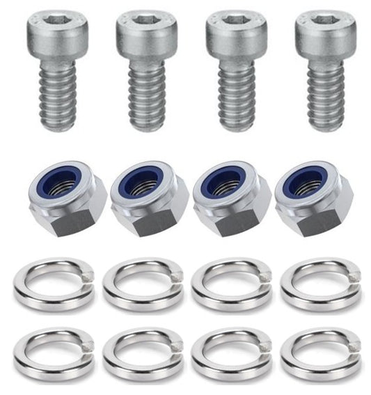 Kit: 4x Screws M8x16 + 4x Lock Nuts M8 + 8x Spring Washers Ø8.1/16x2