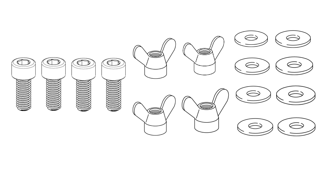 4x 10049263 - 4x 106718 - 8x 114579 - SCREW Washer Nut Wing IKEA