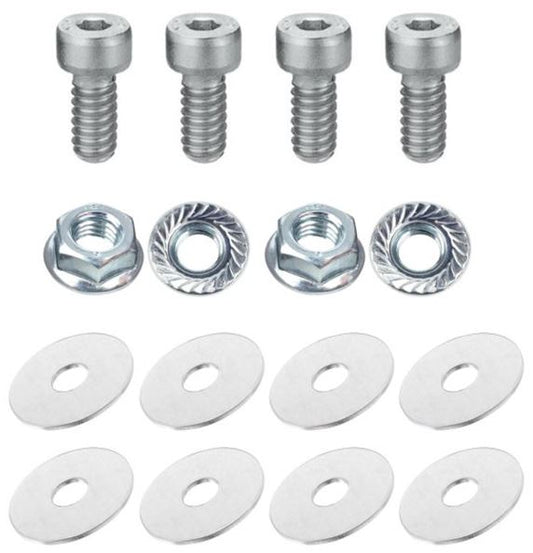 Kit: 4x Screws M8x16 + 4x Lock Nuts M8 with Serrated Flange + 8x Washers Ø8.4/40x2