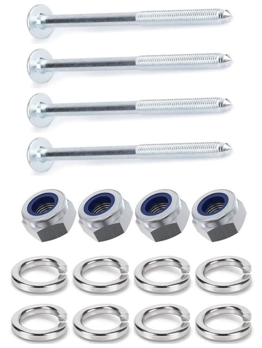Kit: 4x Screws M8x100 + 4x Lock Nuts M8 + 8x Spring Washers Ø8.1/16x2