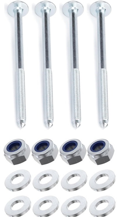 Kit: 4x Screws M8x100 + 4x Lock Nuts M8 + 8x Washers Ø8.4/22x1.5