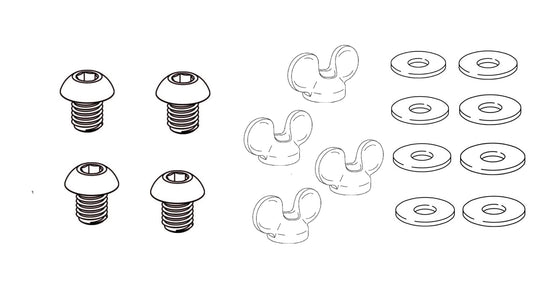 4x 10060114 - 4x 158457 - 8x 114579 - SCREW NUT WING  Washer IKEA