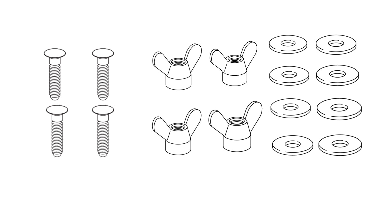 4x 10060287 - 4x 106718 - 8x 114579 - SCREW Washer Nut Wing IKEA