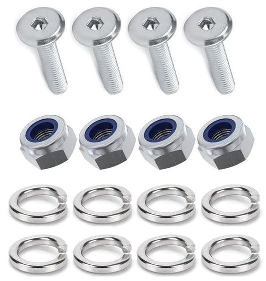 Kit: 4x Screws M8x45 + 4x Lock Nuts M8 + 8x Spring Washers Ø8.1/16x2