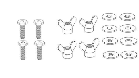 4x 10073108 - 4x 106718 - 8x 114579 -  SCREW Nut Wing Washer IKEA