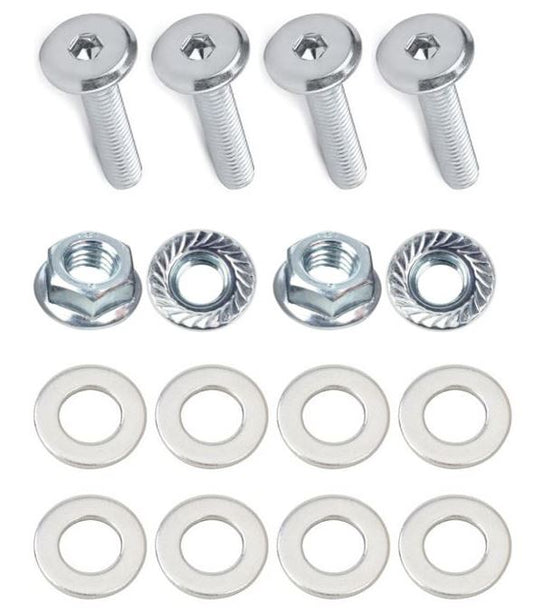 Kit: 4x Screws M8x45 + 4x Lock Nuts M8 with Serrated Flange + 8x Spring Washers Ø8.4/16x1.6