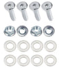 Kit: 4x Screws M8x45 + 4x Lock Nuts M8 with Serrated Flange + 8x Spring Washers Ø8.4/16x1.6