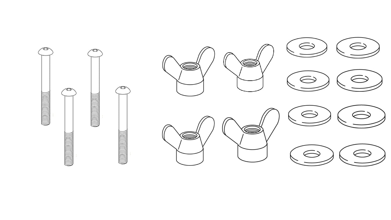 4x 10075380 - 4x 106718 - 8x 114579 -  SCREW Nut Wing Washer IKEA