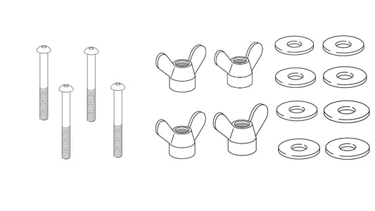 4x 10075380 - 4x 106718 - 8x 114579 -  SCREW Nut Wing Washer IKEA