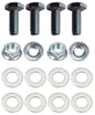 Kit: 4x Screws M8x10 + 4x Lock Nuts M8 with Serrated Flange + 8x Spring Washers Ø8.4/16x1.6