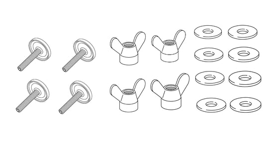 4x 10078147 - 4x 106718 - 8x 114579 - SCREW Nut Wing Washer IKEA