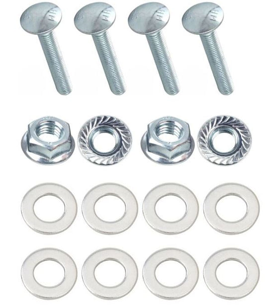 Kit: 4x Screws M8x40 + 4x Lock Nuts M8 with Serrated Flange + 8x Spring Washers Ø8.4/16x1.6
