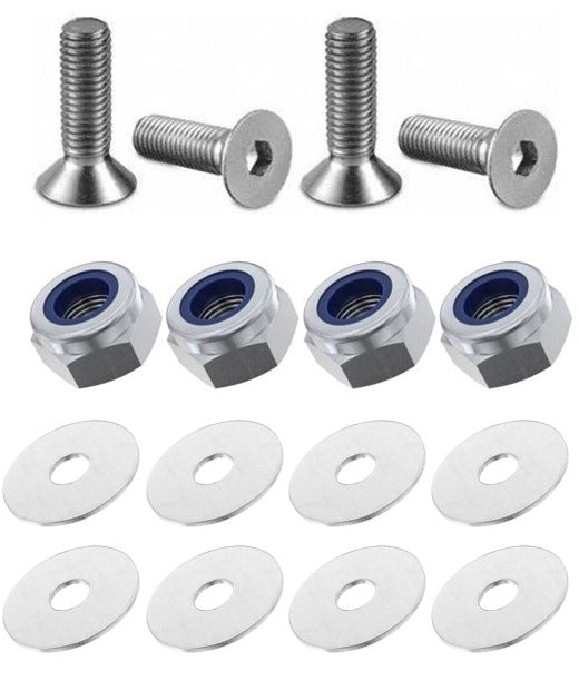 Kit: 4x Screws M8x20 + 4x Lock Nuts M8 + 8x Washers Ø8.4/40x2