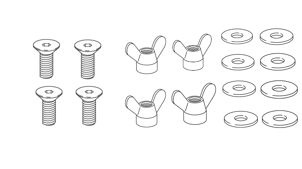 4x 10081028 - 4x 106718 - 8x 114579 - SCREW Washer Nut Wing IKEA