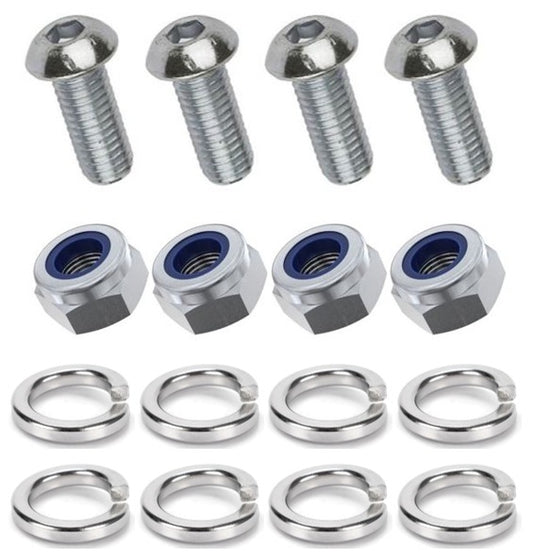 Kit: 4x Screws M8x16 + 4x Lock Nuts M8 + 8x Spring Washers Ø8.1/16x2