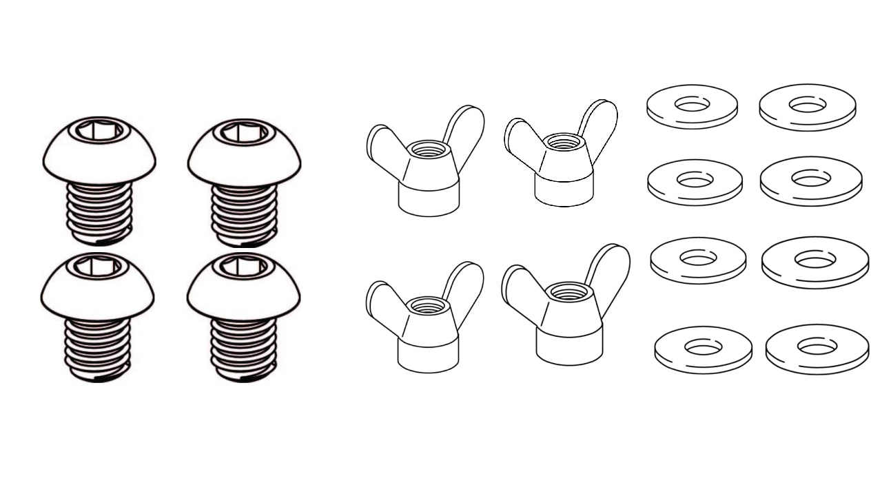 4x 10081525 - 4x 106718 - 8x 114579 - SCREW Washer Nut Wing IKEA