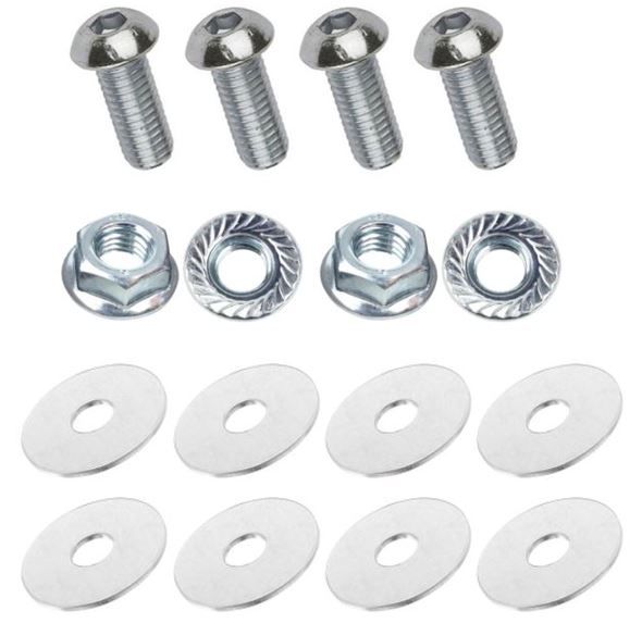 Kit: 4x Screws M8x16 + 4x Lock Nuts M8 with Serrated Flange + 8x Washers Ø8.4/40x2