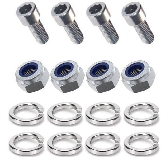 Kit: 4x Screws M8x35 + 4x Lock Nuts M8 + 8x Spring Washers Ø8.1/16x2