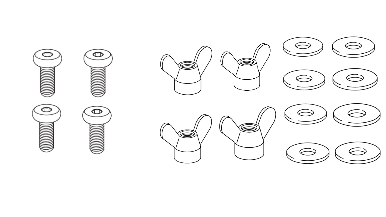 4x 10084064 - 4x 106718 - 8x 114579 - SCREW Washer Nut Wing IKEA