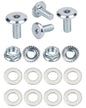 Kit: 4x Screws M8x20 + 4x Lock Nuts M8 with Serrated Flange + 8x Spring Washers Ø8.4/16x1.6