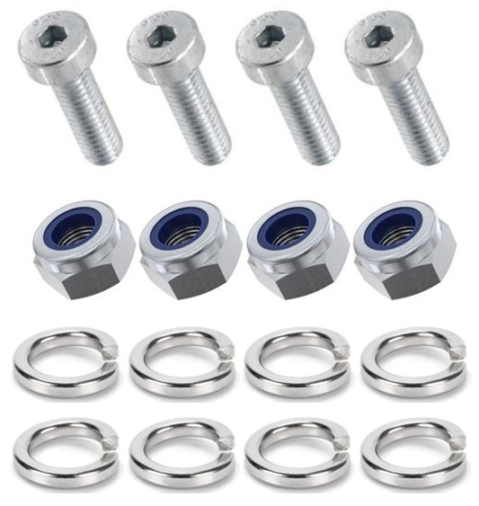 Kit: 4x Screws M8x20 + 4x Lock Nuts M8 + 8x Spring Washers Ø8.1/16x2