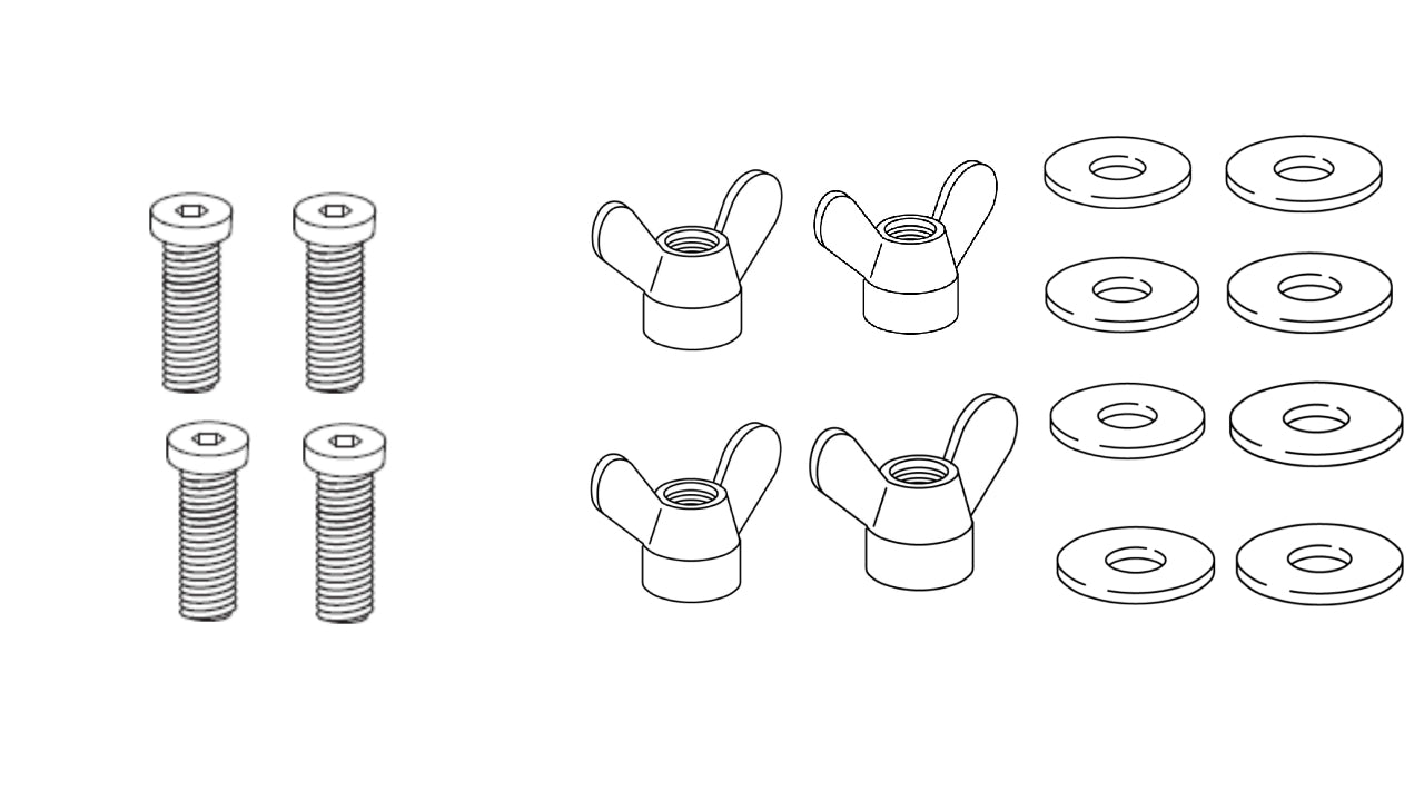 4x 10085266 - 4x 106718 - 8x 114579 - SCREW Washer Nut Wing IKEA