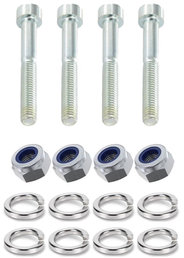Kit: 4x Screws M8x50 + 4x Lock Nuts M8 + 8x Spring Washers Ø8.1/16x2
